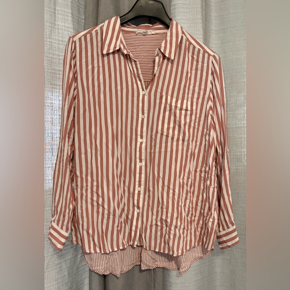 Striped Pink and White Top by Jane +Delancey